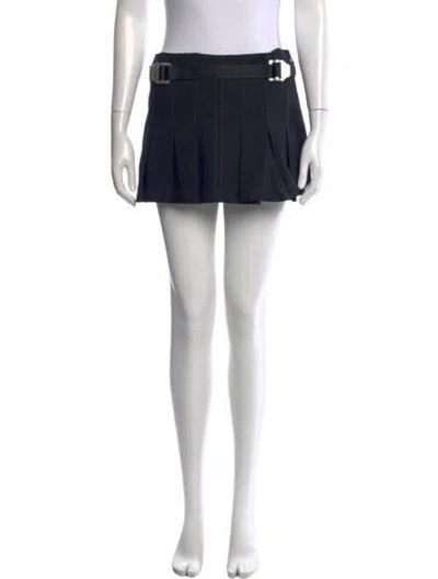 Pre-owned Dion Lee Embroidered Accent Mini Skirt W/ Tags In Black