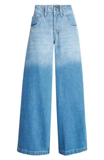 Dion Lee Faded Baggy Jeans In American Blue