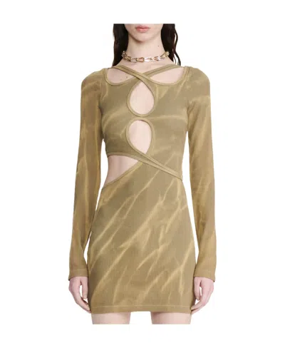 Dion Lee Faded-effect Mini Dress In Nude