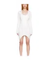 Dion Lee Off-white Organic Cotton Mini Dress In White