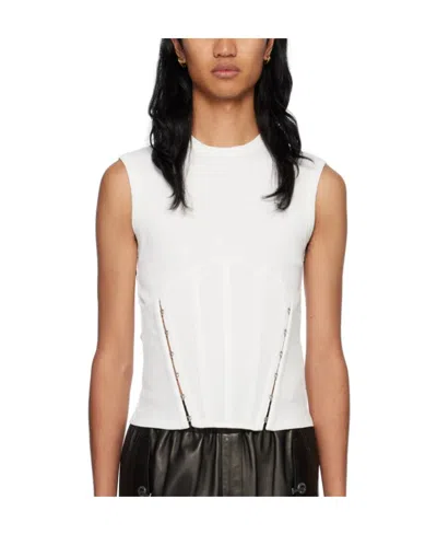 Dion Lee Fine-ribbed Tank Top In White