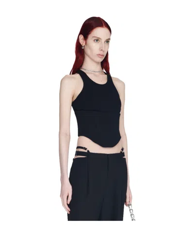 Dion Lee Float Corset-style Top In Black