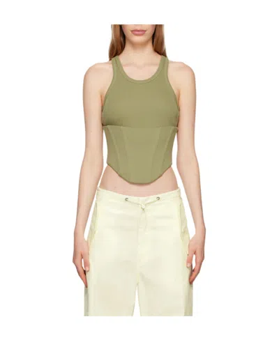Dion Lee Khaki Float Tank Top In Nude