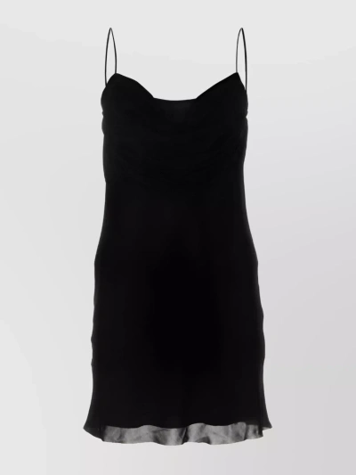 DION LEE FLOWING SPAGHETTI STRAP DRESS WITH COWL NECKLINE