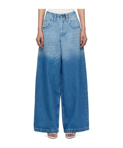 Dion Lee Gradual Fade Denim Trousers In Blue