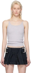 Dion Lee Gray Wire Strap Tank Top In Grey Marle