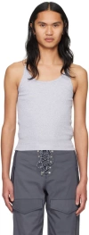 Dion Lee Gray Wire Strap Tank Top In Grey Marle