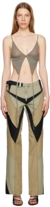 Dion Lee Green Butterfly Camisole In Slate