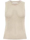 Dion Lee Grid Mesh Tank Top In White