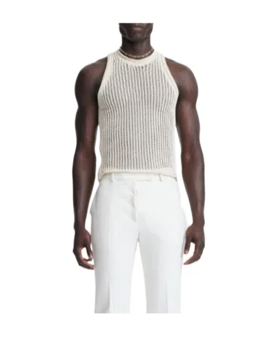 Dion Lee Grid Mesh Tank Top In White