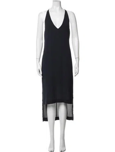 Pre-owned Dion Lee Halterneck Midi Length Dress In Blue