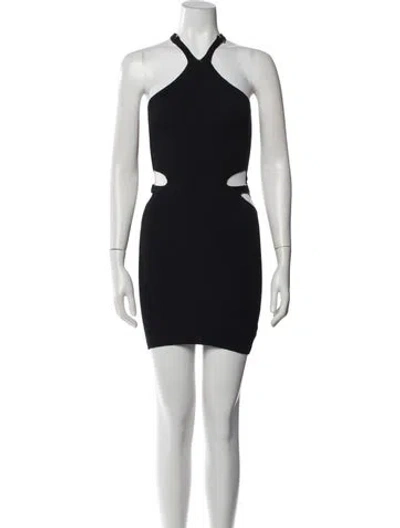 Pre-owned Dion Lee Halterneck Mini Dress In Blue
