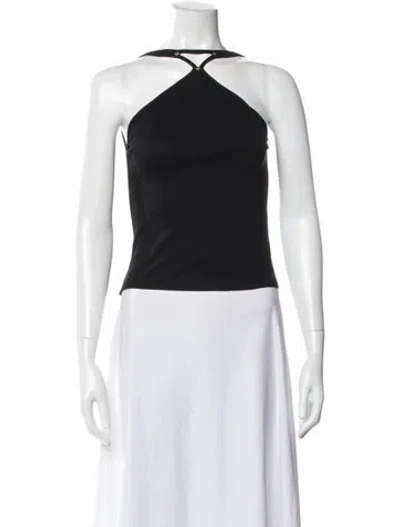 Pre-owned Dion Lee Halterneck Sleeveless Crop Top In White