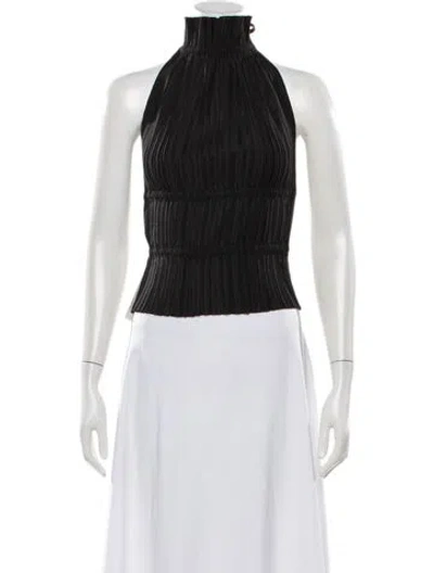 Pre-owned Dion Lee Halterneck Sleeveless Top In Black