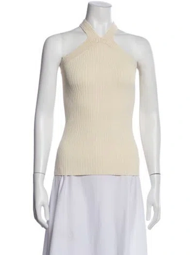 Pre-owned Dion Lee Halterneck Sleeveless Top In Neutral