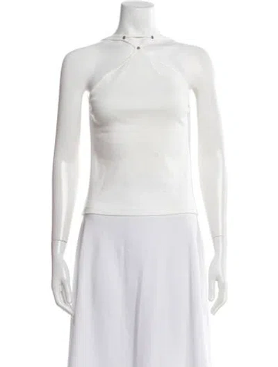 Pre-owned Dion Lee Halterneck Sleeveless Top In White