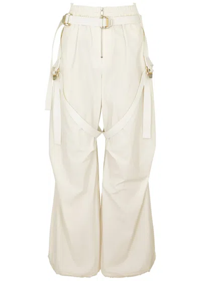 Dion Lee Harness Flight Cotton-blend Trousers In White