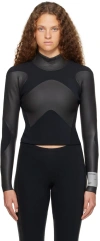 Dion Lee Haydenshapes By  Ssense Exclusive Black & Gray Long Sleeve T-shirt In Black/grey