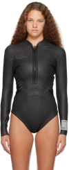 Dion Lee Haydenshapes By  Ssense Exclusive Black & Gray One-piece In Black/grey