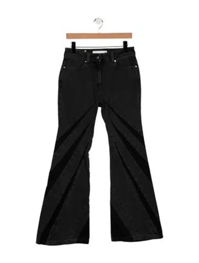 Pre-owned Dion Lee High-rise Flared Jeans In Black