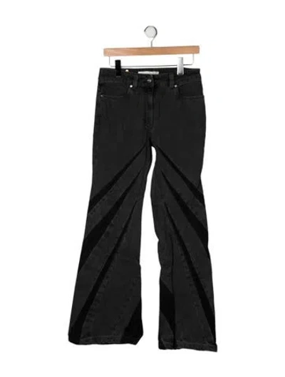 Pre-owned Dion Lee High-rise Flared Jeans In Gray