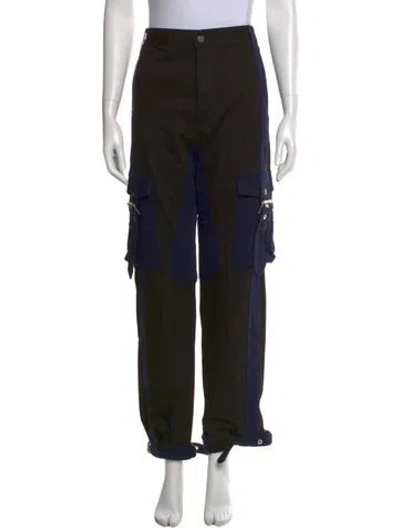 Pre-owned Dion Lee High-rise Straight Leg Jeans In Black