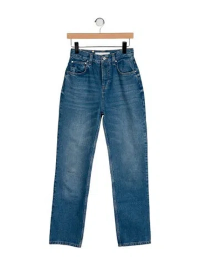 Pre-owned Dion Lee High-rise Straight Leg Jeans In Blue
