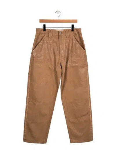 Pre-owned Dion Lee High-rise Straight Leg Jeans In Neutrals