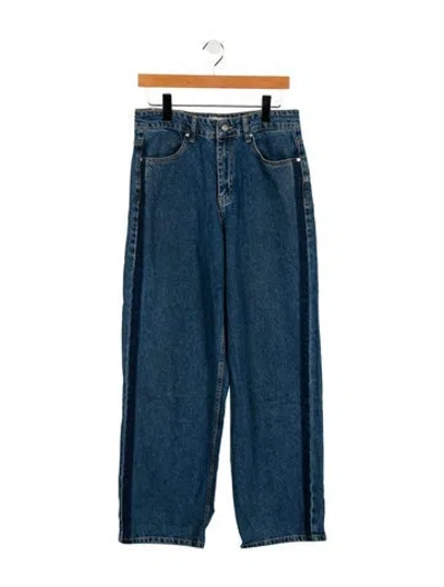 Pre-owned Dion Lee High-rise Wide Leg Jeans In Blue