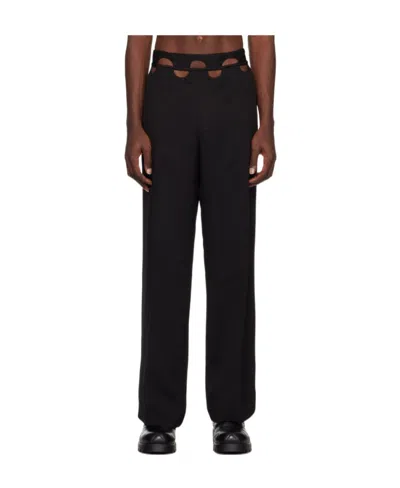 Dion Lee Hinge-seam Straight Trousers In Black