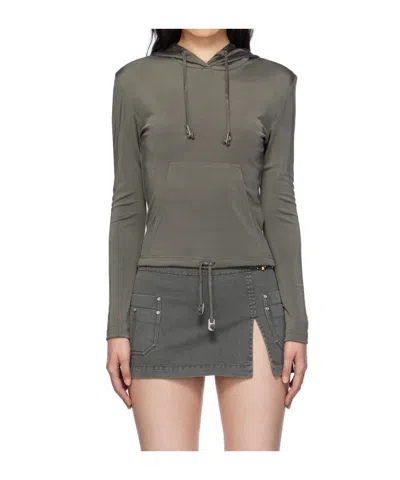 Dion Lee Hooded Sweater In Black