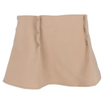 Dion Lee Hooks Accent Mini Skirt In Beige Cotton In Brown