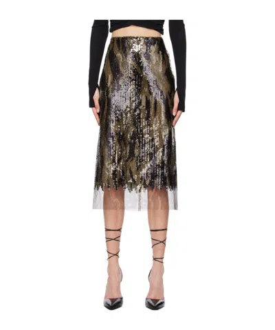 Dion Lee Horizontal Mid-length Skirt In Black