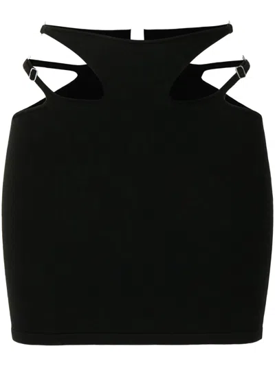 Dion Lee Hosiery Strap Skirt In Black