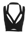 Dion Lee Interlink Cut-out Crop Top In Black