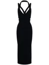 Dion Lee 'interlink' Midi Black Dress With Cut-out Detail In Viscose Blend Woman In Black