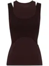 Dion Lee Interlink Cut-out Tank Top In Umber