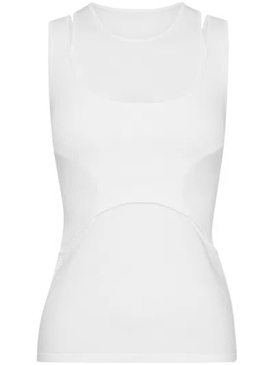 Dion Lee Interlink Knitted Tank Top In White