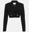 Dion Lee Compact Interlock Cropped Blazer In Black