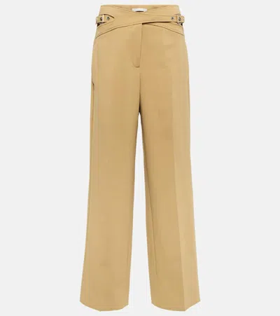Dion Lee Interlock Wide-leg Pants In Khaki