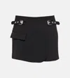 Dion Lee Functional Mini Skirt With Flap Pocket And Adjustable Straps In Black