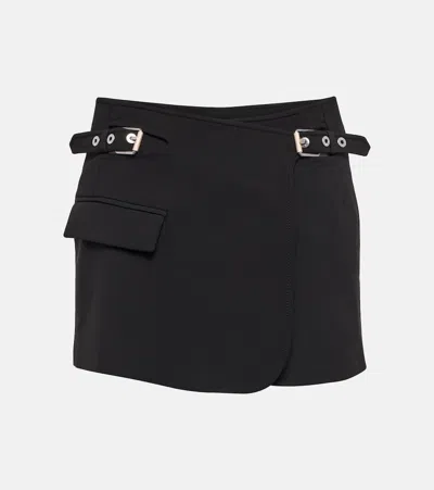 Dion Lee Functional Mini Skirt With Flap Pocket And Adjustable Straps In Black