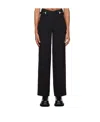 Shop Dion Lee Interlocking Buckle-strap Wool Trousers In Black