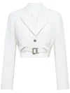 Dion Lee Interloop Belted Blazer In White