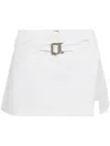Dion Lee Interloop Twill Miniskirt In White