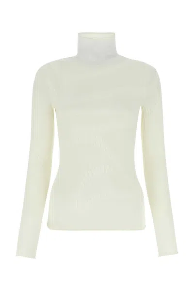 Dion Lee Ivory Stretch Wool Blend Top In White