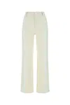 Dion Lee Two Tone Straight Leg Jeans In White