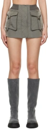 Dion Lee Aviator Flap-pocket Shell Mini Skirt In Mercury