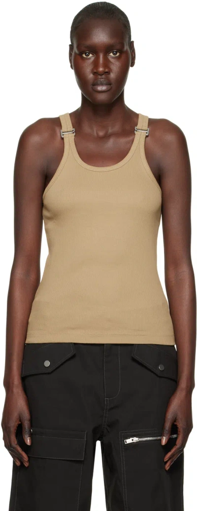 Dion Lee Khaki E-hook Tank Top