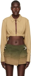 Dion Lee Khaki Safety Slider Shirt In Khaki